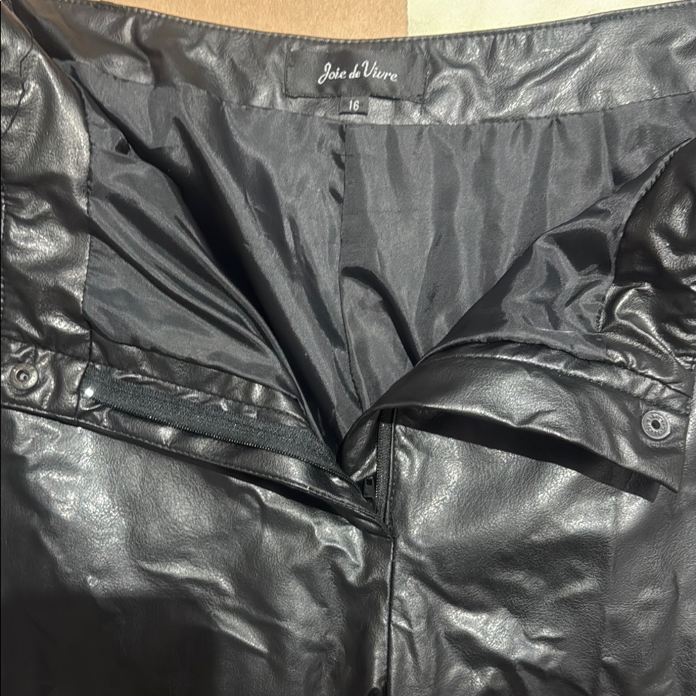 Jole d'Vivre Black Leather Pants